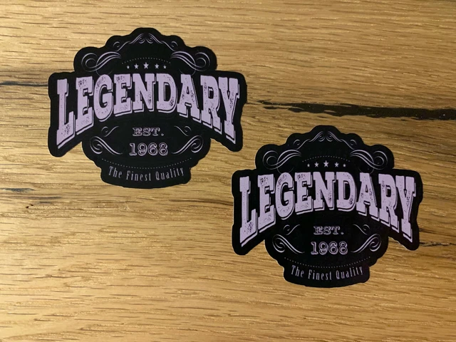 2x Legendary Aufkleber Biker Custom Motorrad Chopper Vintage Oldtimer V2 #662