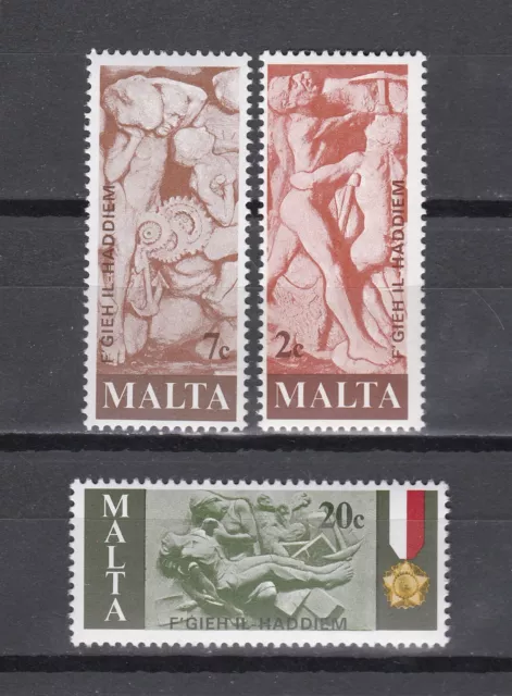 Francobolli Malta 1977 Omaggio al Lavoro MNH UNI551-53