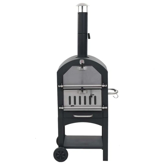 Pizzaofen Gartenofen Smoker Grill Pizza Ofen Gartengrill Pizzastein vidaXL 2