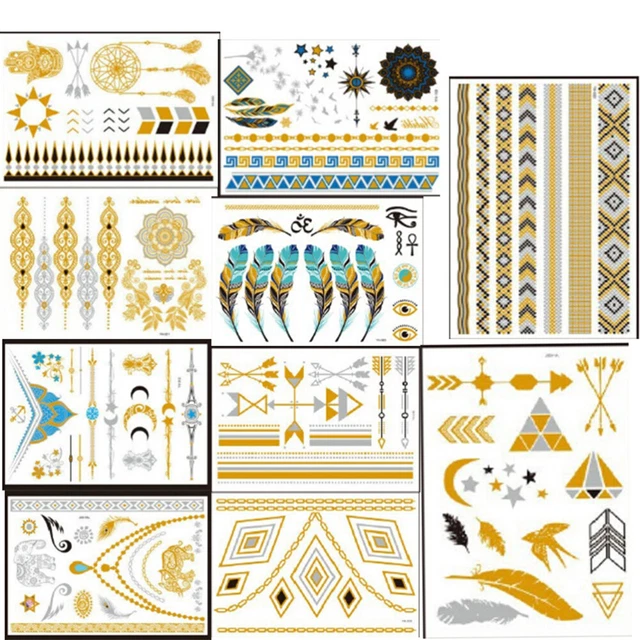 METALLIC TATTOOS HAWAIIAN Tattoos Metallic Temporary Tattoos Body