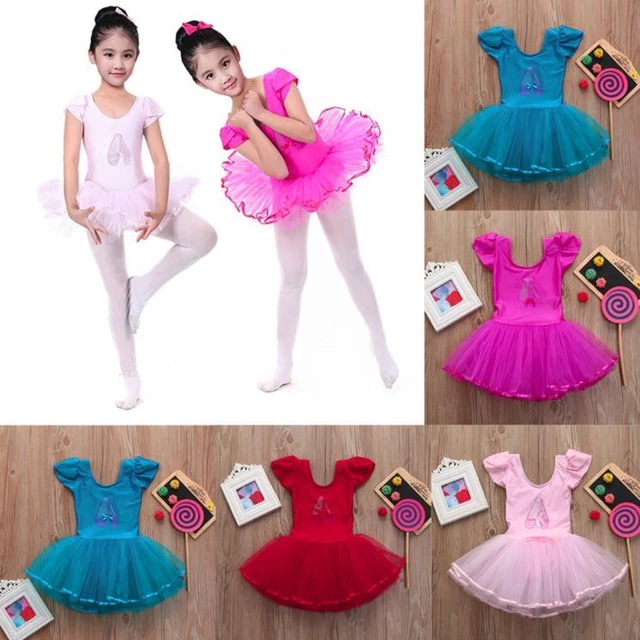 Toddler Girls Gauze Leotards Ballet Bodysuit Dancewear Dress Clothes Outfits