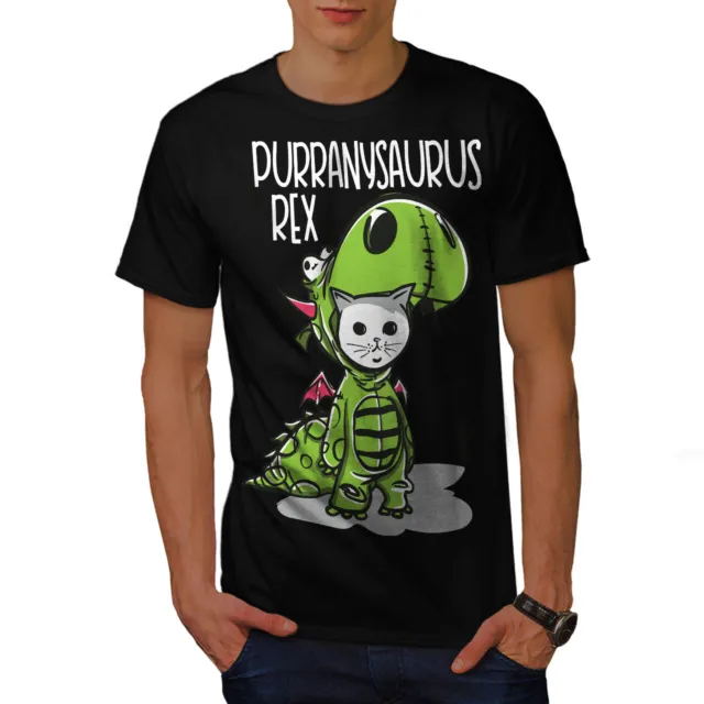 Wellcoda Cute Dinosaur Mens T-shirt, Funny Animal Graphic Design Printed Tee