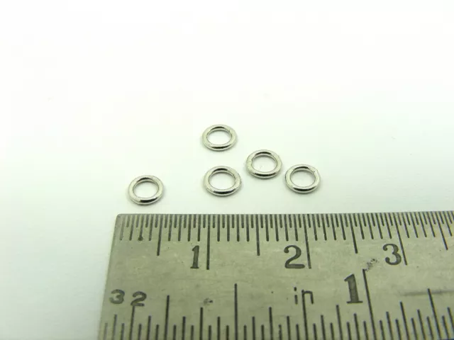 10 Solid 925 STERLING SILVER Round SOLDERED Closed JUMP RINGS DIY Findings 3-6mm