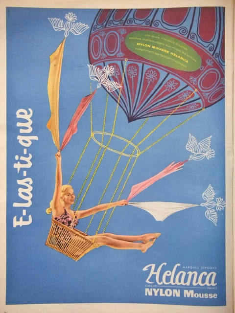 1956 Helanca Nylon Elastic Foam Press Advertisement - Golf Balloon