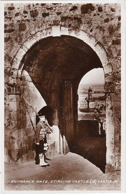 Soldier Guarding Entrance Gate To castle, STIRLING, Stirlingshire RP