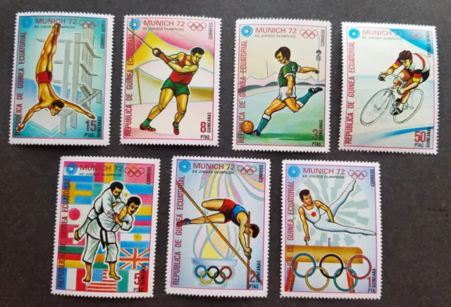 Guinea Equatorial Olympic Games Munich 1972 Bicycle Football (stamp) MNH *c scan