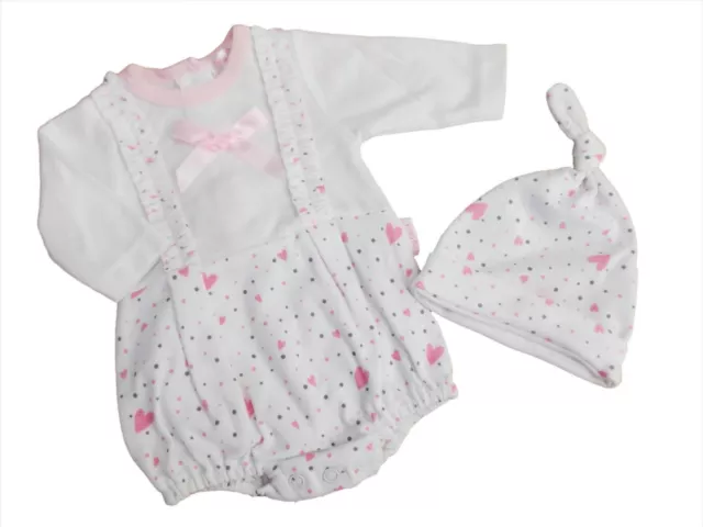 Nuovo con Etichetta Piccolo Prematuro Baby Ragazze Tutti IN Uno Tutina &