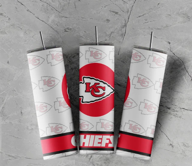 Kansas City Chiefs 20 oz Retro Logo hot cold Tumbler Double Walled Game Day