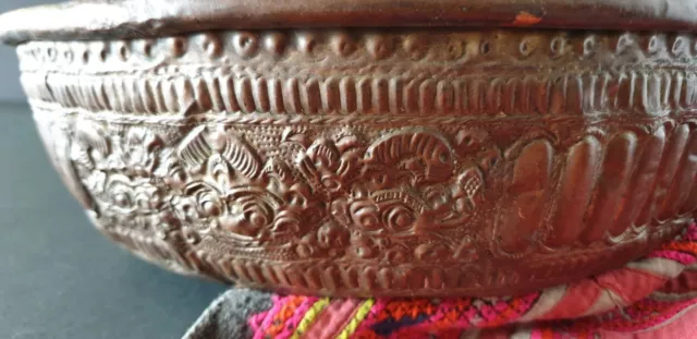 Old Balinese Hand Beaten Copper Pan …beautiful collection and display piece