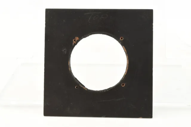 Tablero de lentes de madera antiguo de 4"" x 4"" para lentes de gran formato de 54 mm (V4314)