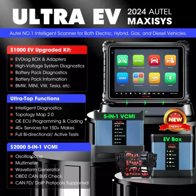 2024 Autel MaxiSys Ultra EV Electric Intelligent Diagnostic Scanner 5-in-1 VCMI 2