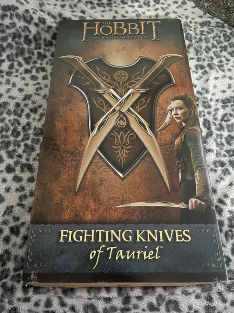 United Cutlery The Hobbit FIGHTING KNIVES OF TAURIEL replica w plaque