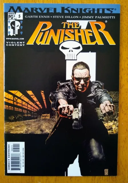 The Punisher #5 Marvel Knights MCU Comic Book 2001 Garth Ennis Tim Bradstreet.