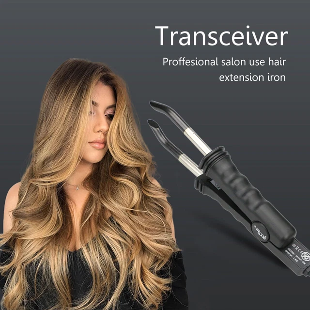 Conector de silicona para cabello soporte de metal codo giratorio para peluquerías (negro)