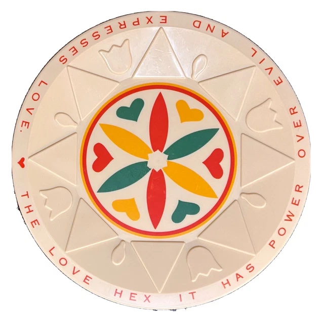 Dutch Pantry Restaurant Hex Plate The Love Hex Power Over Evil 1970’s Plastic