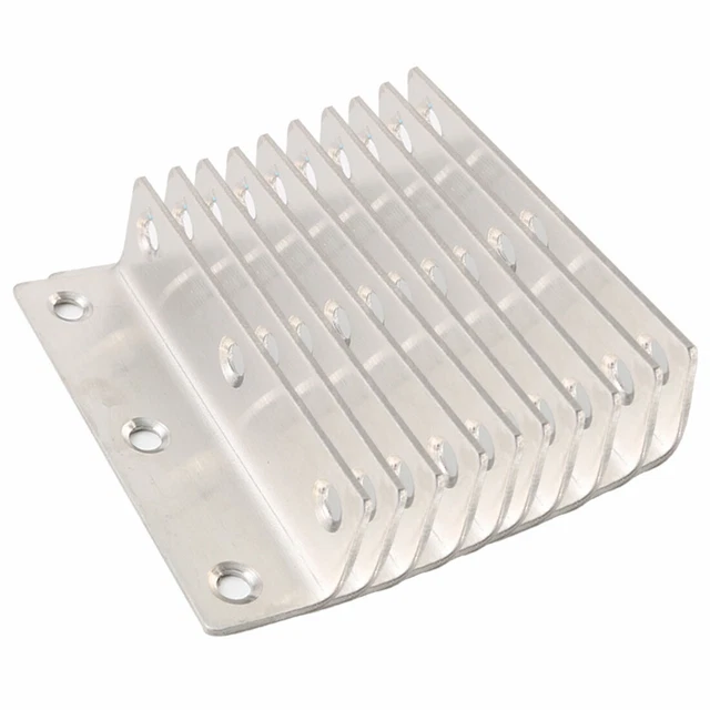 Angle Bracket Metal Corner Brace L Shaped Right Angle Bracket 80x20mm, 10pcs