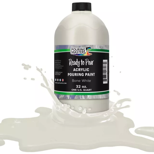 Pouring Masters Bone White Metallic 32-Ounce (Quart) Acrylic Pouring Paint