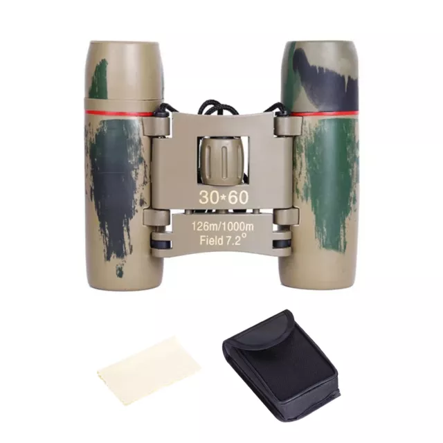 Folding Compact Binocular Wear Resistant Adults Kids Bird Watching Lanyard