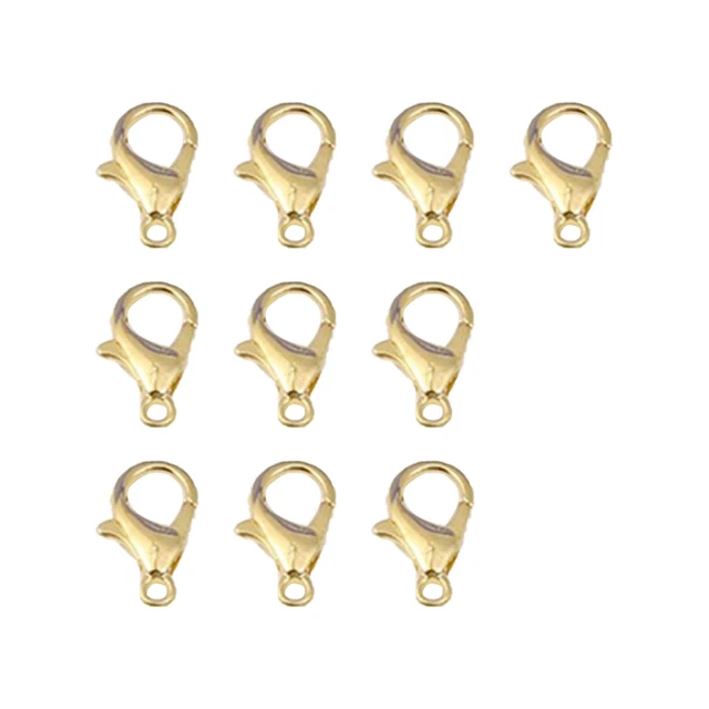 10 piezas ganchos langosta exquisitos broches de galvanoplastia multipropósito hágalo usted mismo broches de joyería
