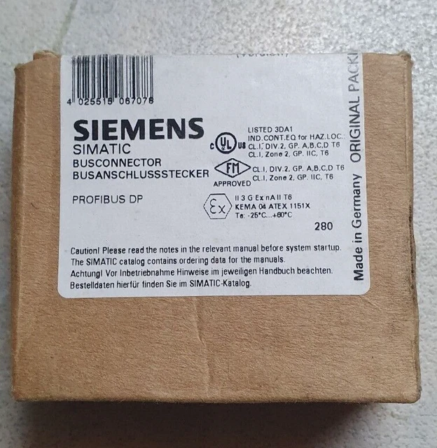 Connettore Siemens DP 6ES7972-0BA12-0XA0 - Nuovo Per PLC, Consegna Veloce