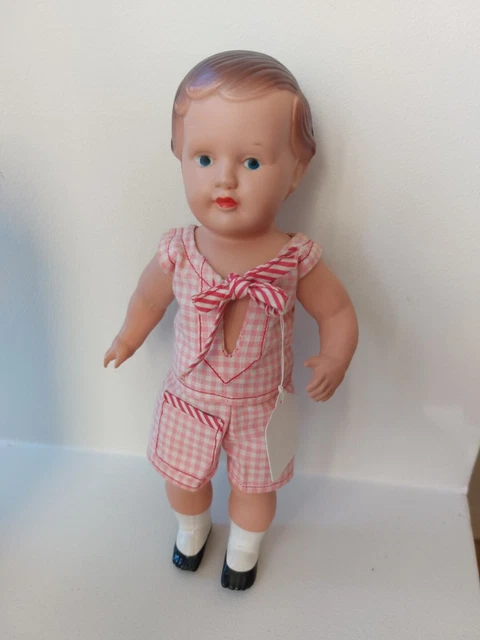 Poupée Petitcollin Communiant – Celluloïd, 17.5cm, 1939 (état Neuf, Jamais Joué)