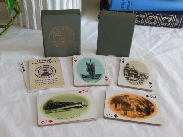 Souvenir Deck - Vintage Swap Playing Cards - Southern Lines Pacific Sunset TF472