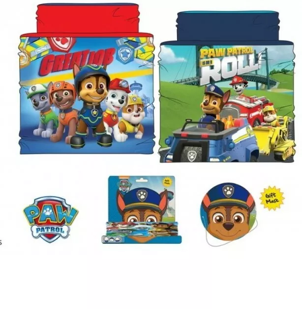 Paw Patrol Jungen Rundschal Schlauchschal Halstuch Loop Stirnband Winterschal