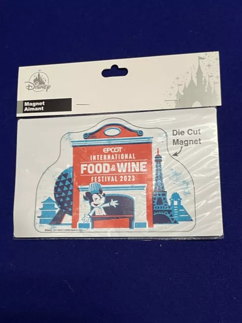 Disney Epcot Food And Wine Festival 2023 Mickey Mouse Die Cut Magnet New