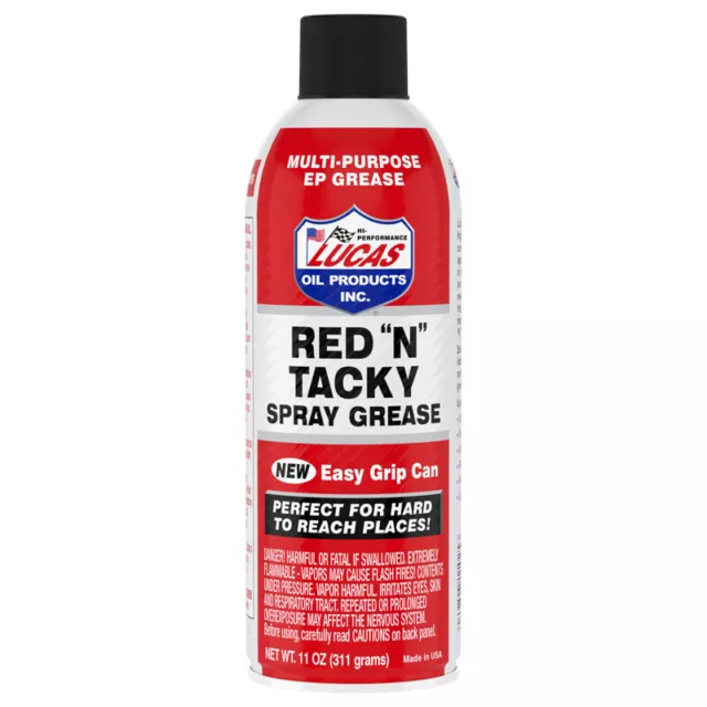 Lucas Oil Products Red "N" Tacky Multi-Purpose Grease 11 oz (Pack of 12)