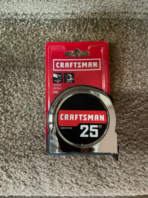 Craftsman Tape Measure, Compact Easy Grip, 25 ft (CMHT37443S)