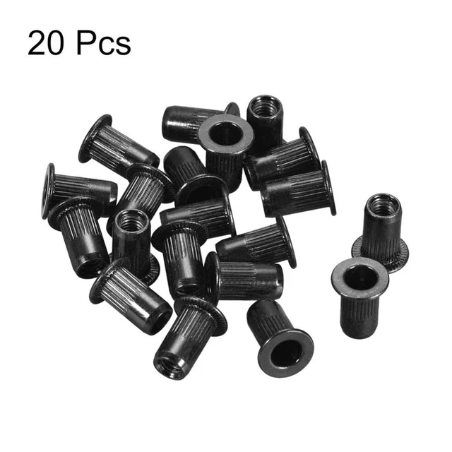 20Pcs M4 M5 M6 M8 Rivet Nuts Carbon Steel Knurled Nuts Threaded Insert Nut
