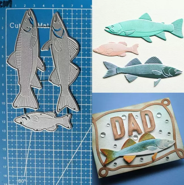 Fish Metal Cutting Dies Scrapbooking Photo Album Embossing Paper Card Stencil