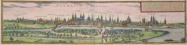 Worms - Wormatia - Braun und Hogenberg - Original von 1580