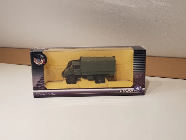 Solido Mercedes Unimog Bâché 1/50 - Véhicule Militaire Vert - Neuf Accessoires - France