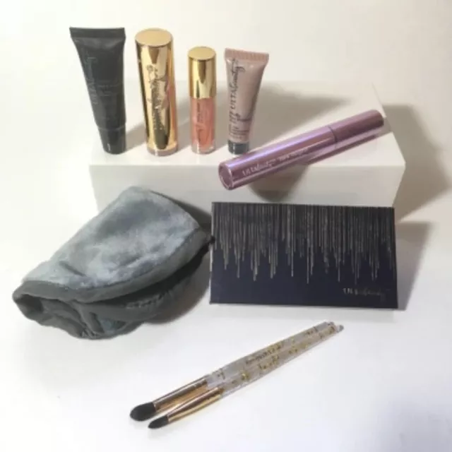 ULTA Beauty 10 Pc Makeup Set Emerald Pink Snakeprint Bag New