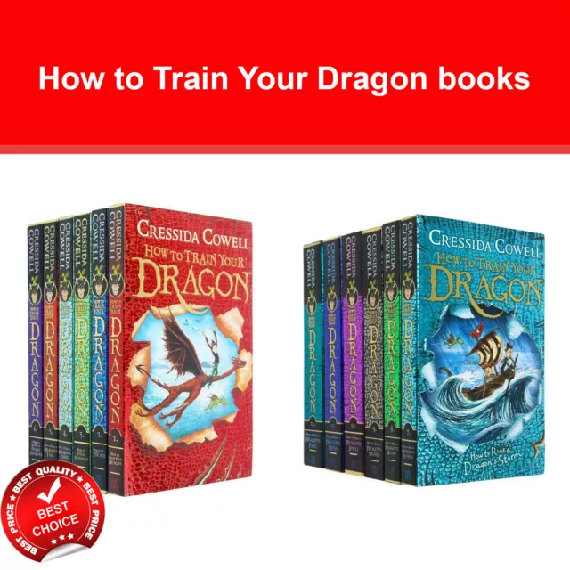 How to Train Your Dragon Series Books Collection Set By Cressida Cowell NEW Pack