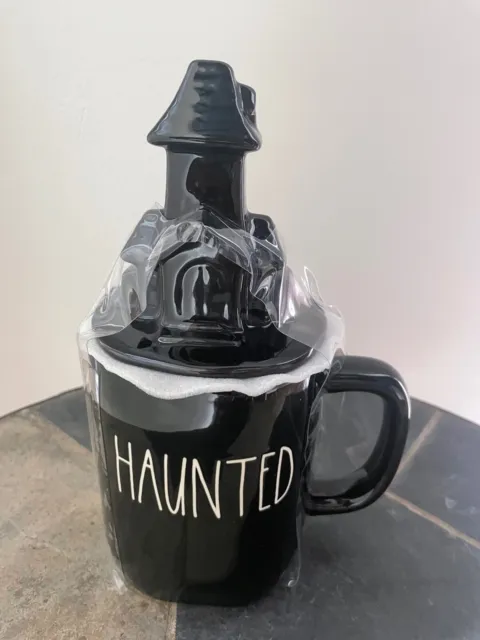 Rae Dunn Halloween Mug with Topper Lid Ceramic - HAUNTED