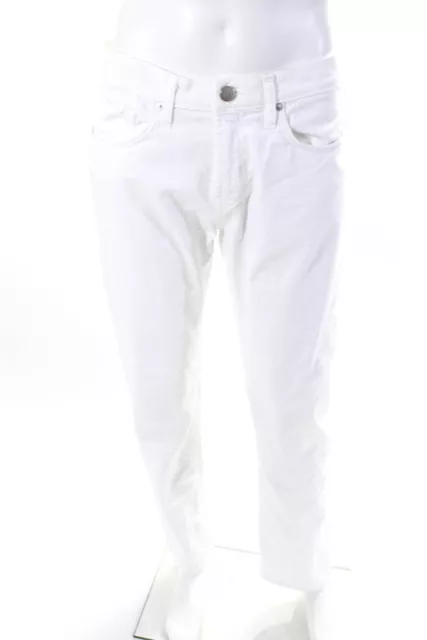 J Brand Mens Cotton Denim Mid-Rise Straight Leg Kane Jeans Pants White Size 33