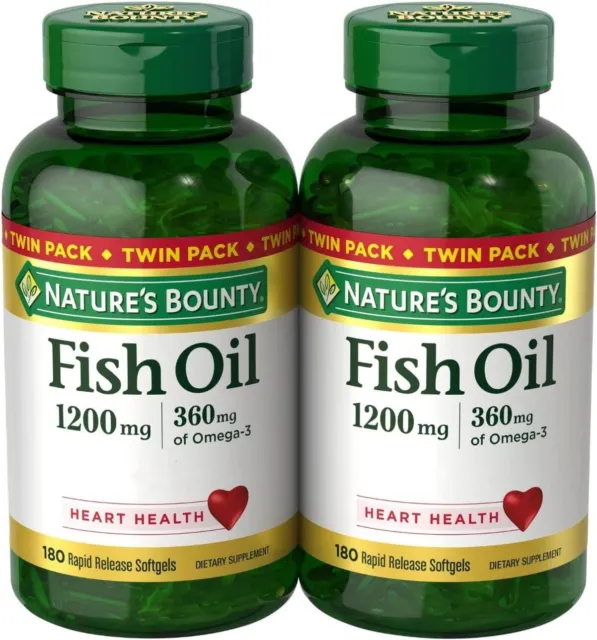 Nature's Bounty Fish Oil, 1000mg, 300mg of Omega-3