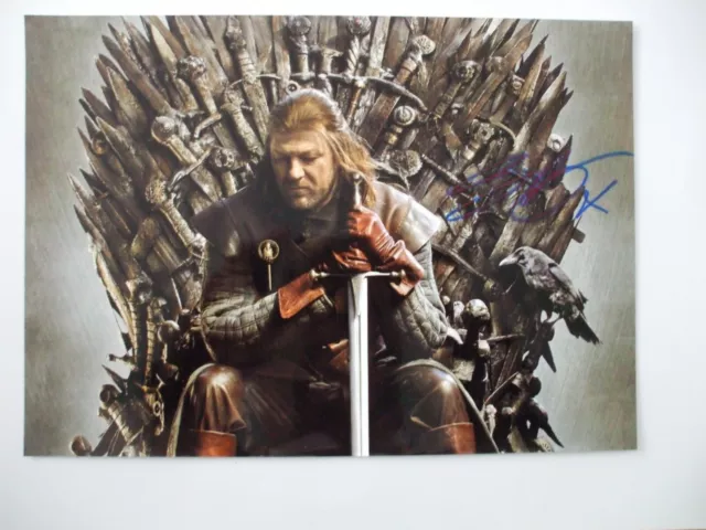 A08   Stunning Game Of Thrones Sean Bean hand signed 12x8  photo C/W COA
