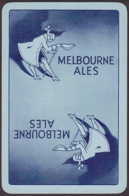 Playing Cards Single Card Old Vintage MELBOURNE Brewery ALES BEER Advertising  A