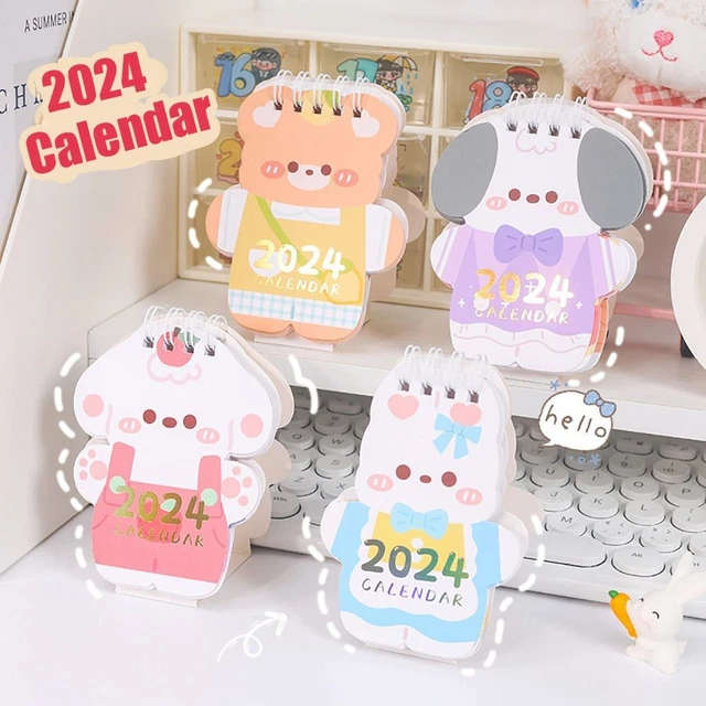 planner-desktop-calendar-cartoon-coil-calendar-durable-2024-calendar