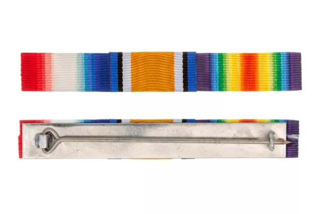 WW1 British Trio 1914-15 Star, War and Victory Medal Ribbon Bar