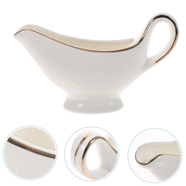 Contenitore per latte in ceramica bianca tazza contenitore per panna da condimento bottiglia