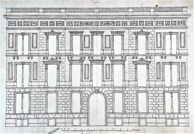 Great Palace Project In Barcelona. Ink On Paper. Joaquin Carcereny. Spain. Xixth