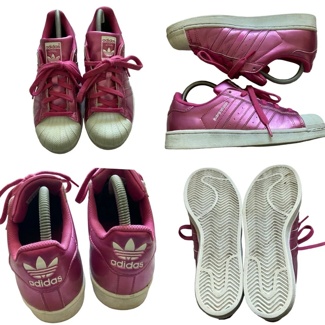 ADIDAS ORIGINALS SIZE 6.5 Superstar W Metallic Pink Trainers