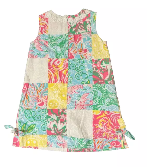 Toddler Lilly Pulitzer Classic Shift Dress Patchwork 4T Kids Tropical 2