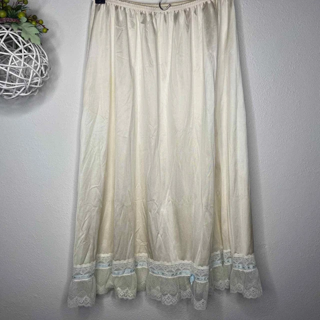 Vintage JC Penny Lace Trim Slip Skirt
