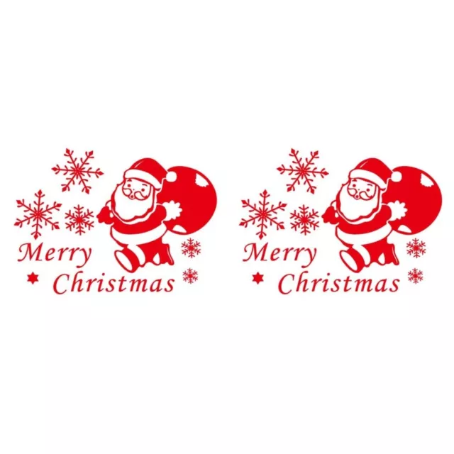 2 PCS Christmas DIY Wall Sticker House Decorations for Home Personality