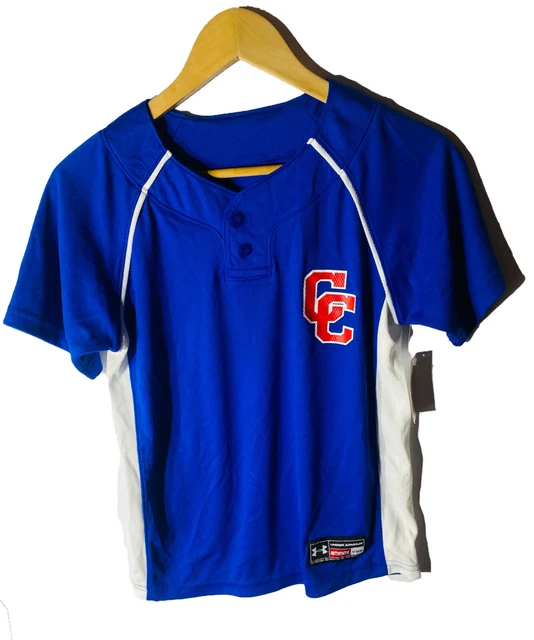 Under Armour Ragazzi Maglia Manica Corta Blu / Bianco Medio